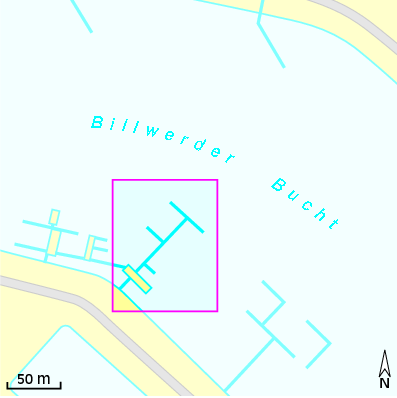 Karte Marina Moorfleeter Yachthafen