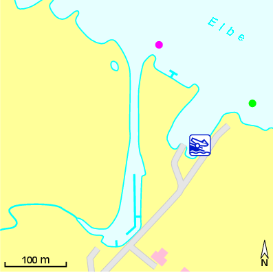 Karte Marina Sportboothafen Neu Darchau