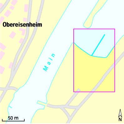 Karte Marina Wassersportclub Obereisenheim