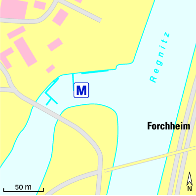 Karte Marina Yachtclub Forchheim 1969 e.V.