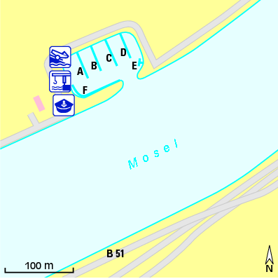 Karte Marina Yachthafen Trier-Monaise