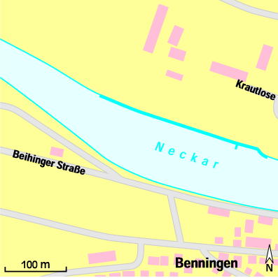Karte Marina Motorboot-Club Benningen
