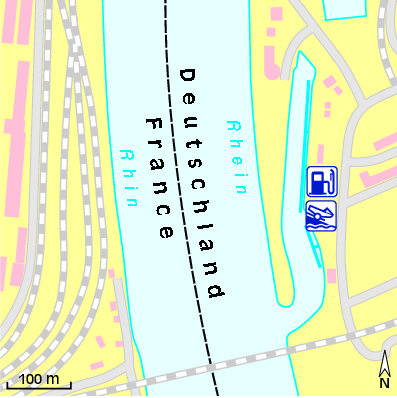 Karte Marina Nautic-Club Kehl
