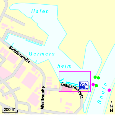 Karte Marina Motoryachtclub Germersheim