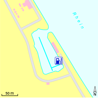 Karte Marina Motor-Yacht-Club Worms