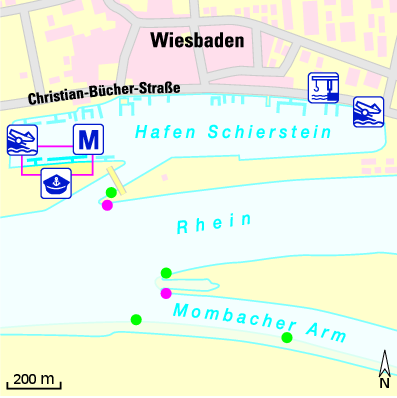 Karte Marina Motorboot Club Mittelrhein