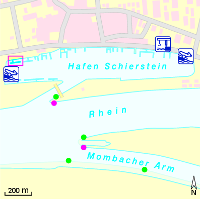Karte Marina Schwimm-Club Wiesbaden 1911 e.V.  –  Yachtabteilung –
