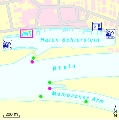 Karte Marina Hafen Schierstein