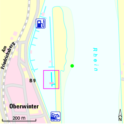 Karte Marina Yacht- Club Mittelrhein e.V.