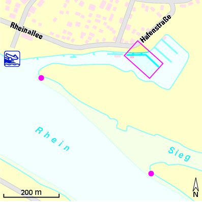 Karte Marina Motoryachtclub Mondorf