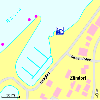 Karte Marina Club für Wassersport Porz