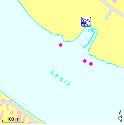 Karte Marina Yachthafen Volmerswerth
