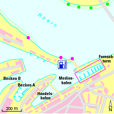 Karte Marina Marina Düsseldorf