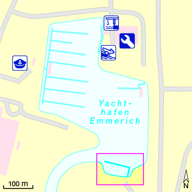 Karte Marina Emmericher Yachtclub