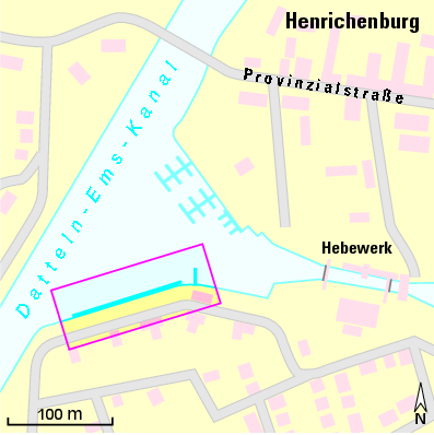 Karte Marina Yachtclub Hebewerk Henrichenburg