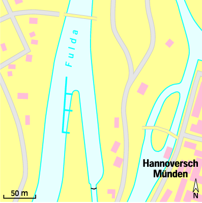 Karte Marina Weser-Yachtclub Hann. Münden