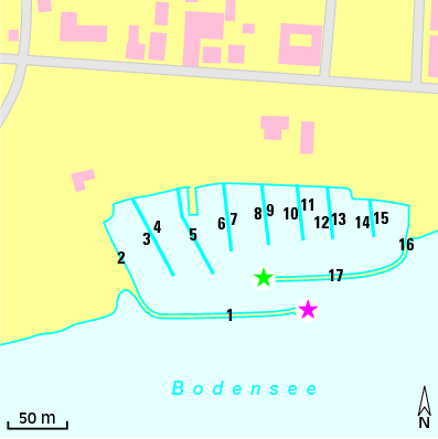Karte Marina Württembergischer Yacht-Club e.V.