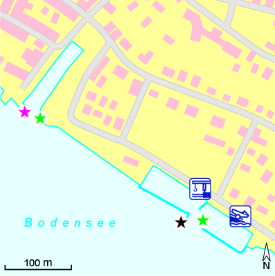 Karte Marina Bodensee-Yacht-Club Überlingen