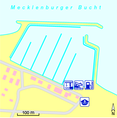 Karte Marina Bootshafen Kühlungsborn
