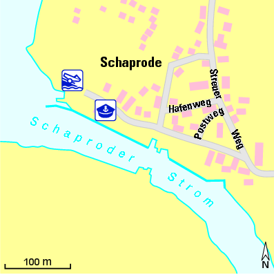 Karte Marina Kommunalhafen Schaprode
