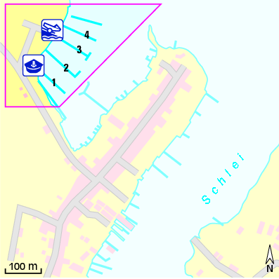 Karte Marina Wassersportgemeinschaft Arnis e.V.