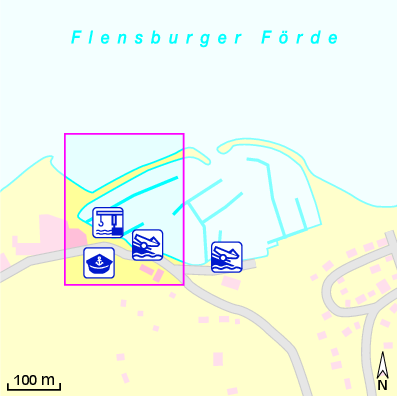 Karte Marina Segler-Vereinigung Flensburg e.V.