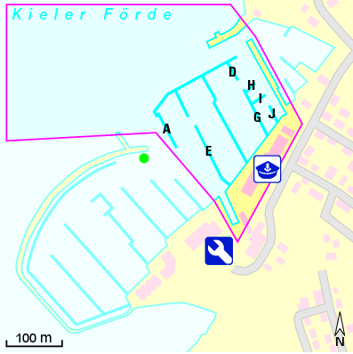 Karte Marina Yachthafen Ostseebad Laboe