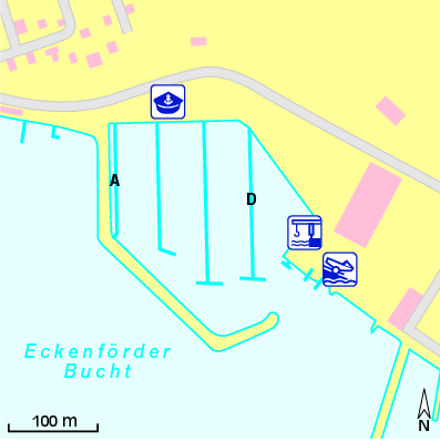 Karte Marina Segelclub Eckernförde e.V.