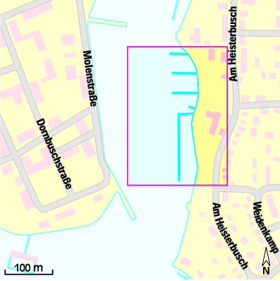 Karte Marina Sportboothafen der Stadtwerke Neustadt