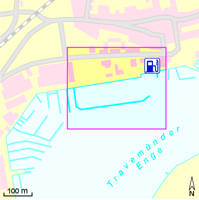 Karte Marina Yachtclub Fischereihafen Travemünde