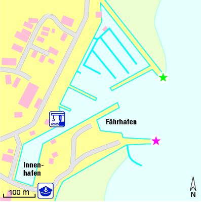 Karte Marina Städtischer Hafenbetrieb Wyk
