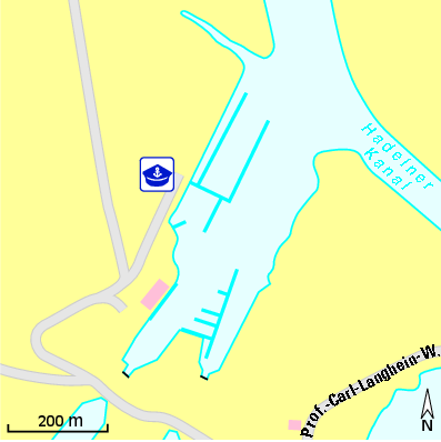 Karte Marina Sportboothafen Otterndorf