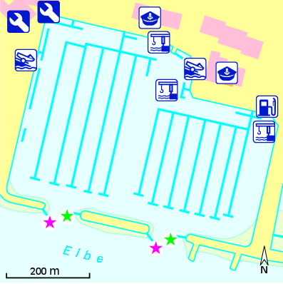 Karte Marina Hamburger Yachthafen Wedel