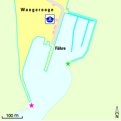 Karte Marina WYC Wangerooge