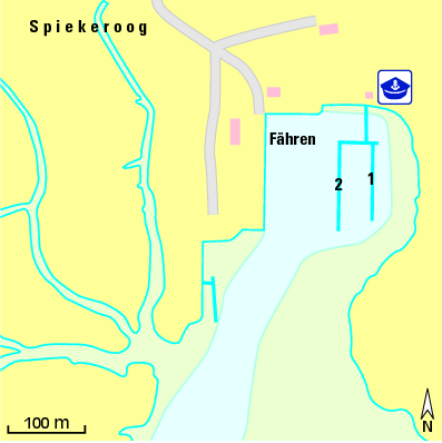 Karte Marina Yachthafen Spiekeroog