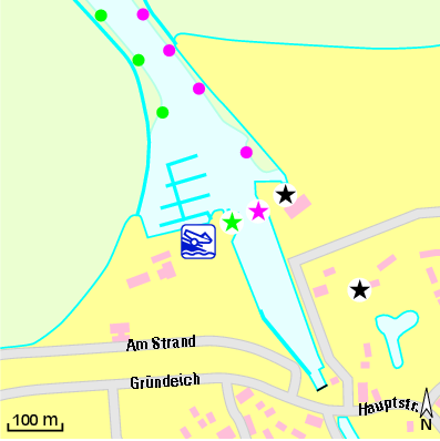 Karte Marina Yachthafen Bensersiel