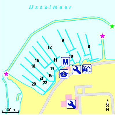 Karte Marina Jachthaven Flevo Marina
