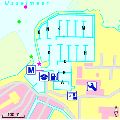 Karte Marina Jachthaven Hindeloopen