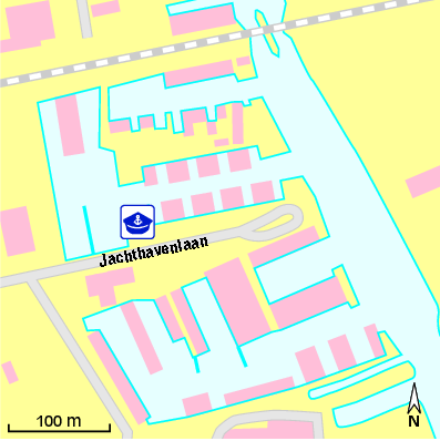 Karte Marina Leeuwarder Jachthaven