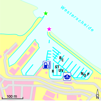 Karte Marina Jachthaven Breskens