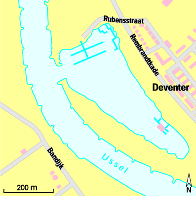 Karte Marina Zeil- en Motorbootvereniging Deventer