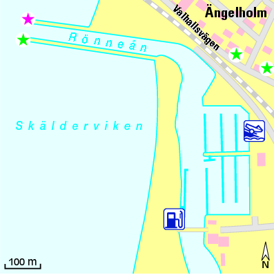 Karte Marina Ängelholms Föreningshamn