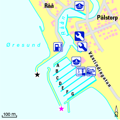 Karte Marina Råå Hamnförening