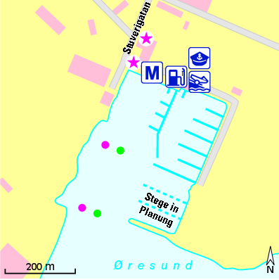 Karte Marina Lundåkrahamnen