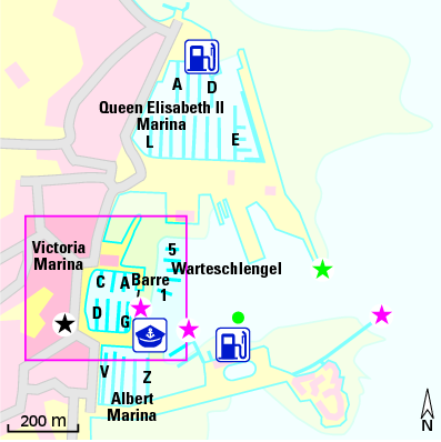 Karte Marina Victoria Marina – St. Peter Port