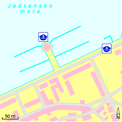 Karte Marina ACI Marina Pula