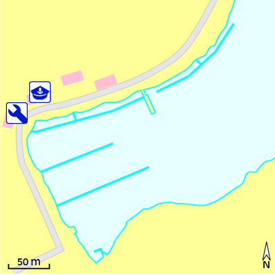 Karte Marina ACI Marina Palmizana