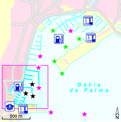 Karte Marina Club de Mar Palma de Mallorca