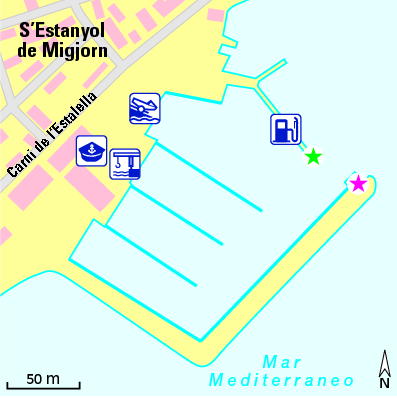 Karte Marina Club Náutico S’Estanyol