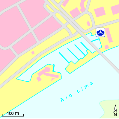 Karte Marina Marina de Viana do Castelo